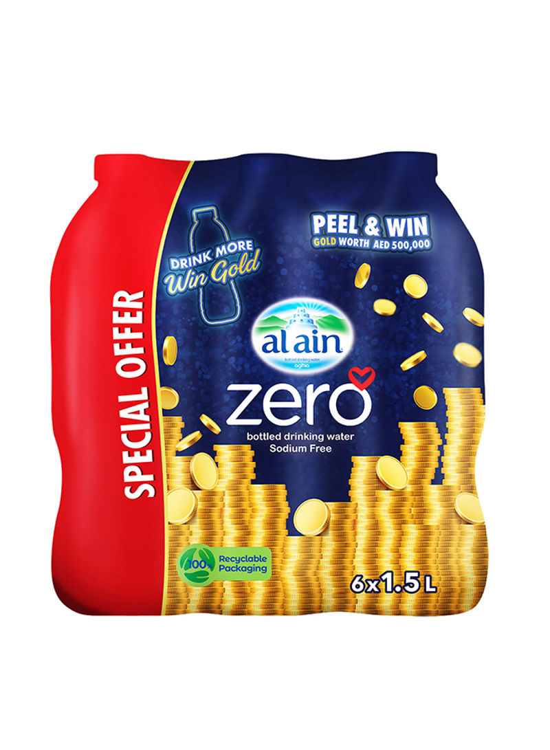 Zero Sodium Free Drinking Water, 1.5L, Pack Of 6 1.5L Pack of 6