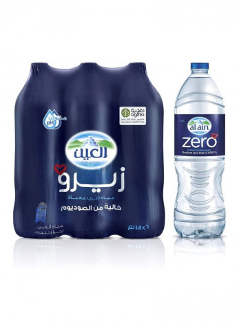 Zero Sodium Free Drinking Water, 1.5L, Pack Of 6 1.5L Pack of 6