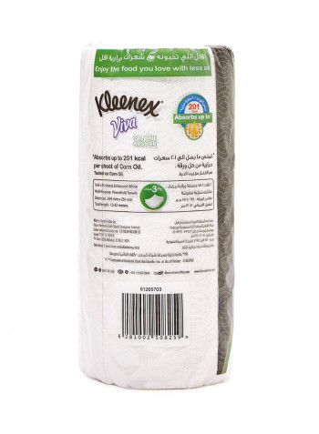 3 Ply Calorie Absorb Paper Towel White 244x251millimeter