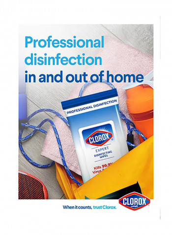 Expert Disinfecting Wipes Fresh Scent, Multi-Surface Bleach Free Cleaning Wipes, 15 Wet Wipes
