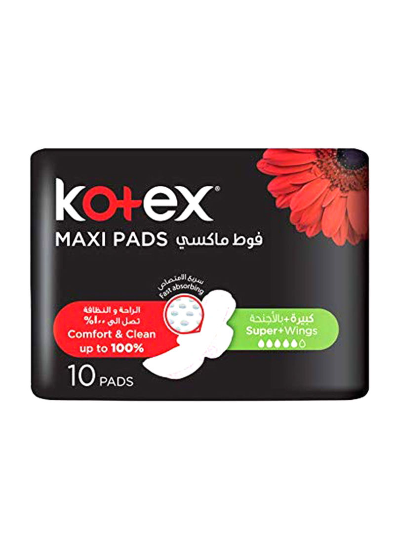 Designer Maxi Pads Super With Wings White