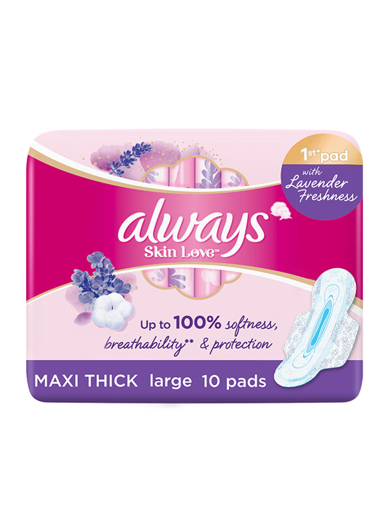 Skin Love Pads, Lavender Freshness, Thick And Large, 10 Count