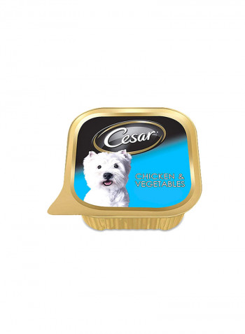 Chicken And Vegetables Wet Dog Food Foil Tray 100g