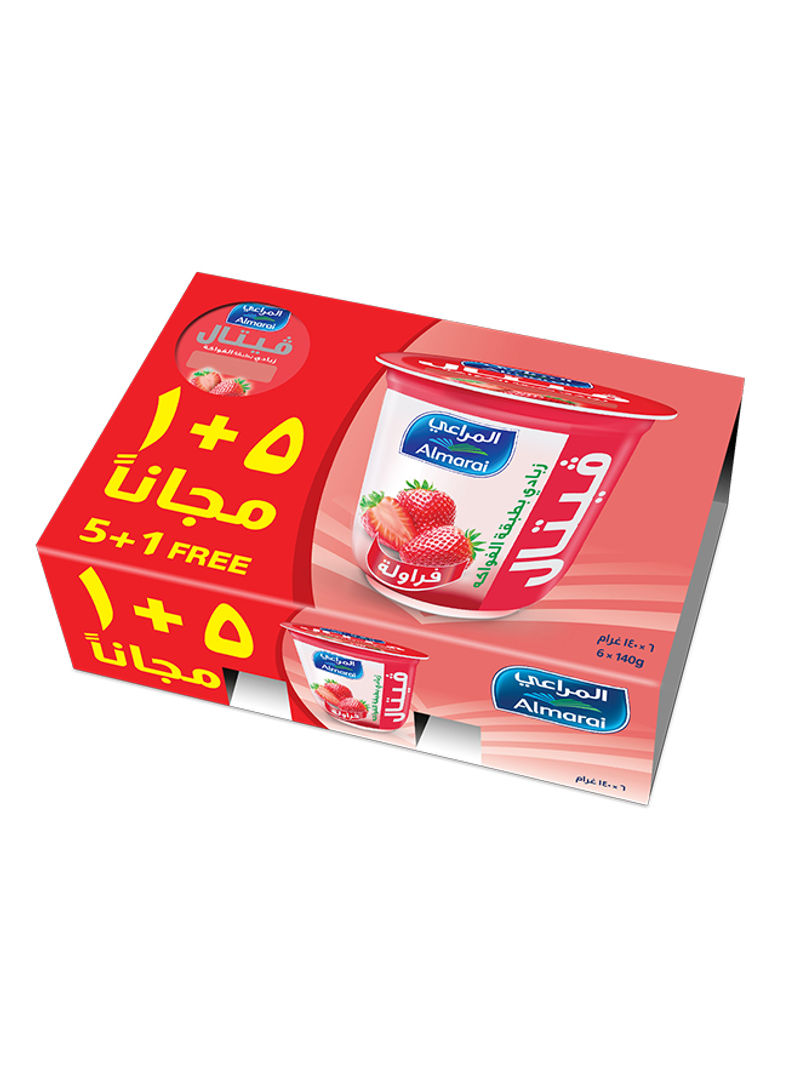 Strawberry Layered Fruit Yoghurt 140g Pack of 6