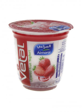Strawberry Layered Fruit Yoghurt 140g Pack of 6