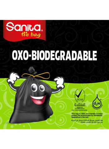 Tie Biodegradable 8 Bags Black 55gallon