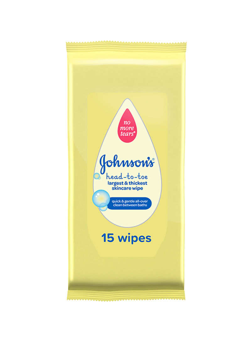 Baby Wipes, Head-to-Toe Skincare, Pack Of 15