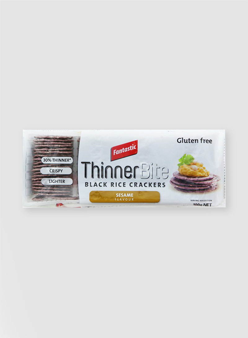 Thinner Bite Black Rice Sesame Flavour Crackers 100g