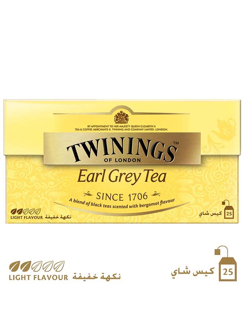 Classic Earl Grey Tea, Traditional Luxury Individual Tea Bags Premium Blend Of Fine Black Tea 50g