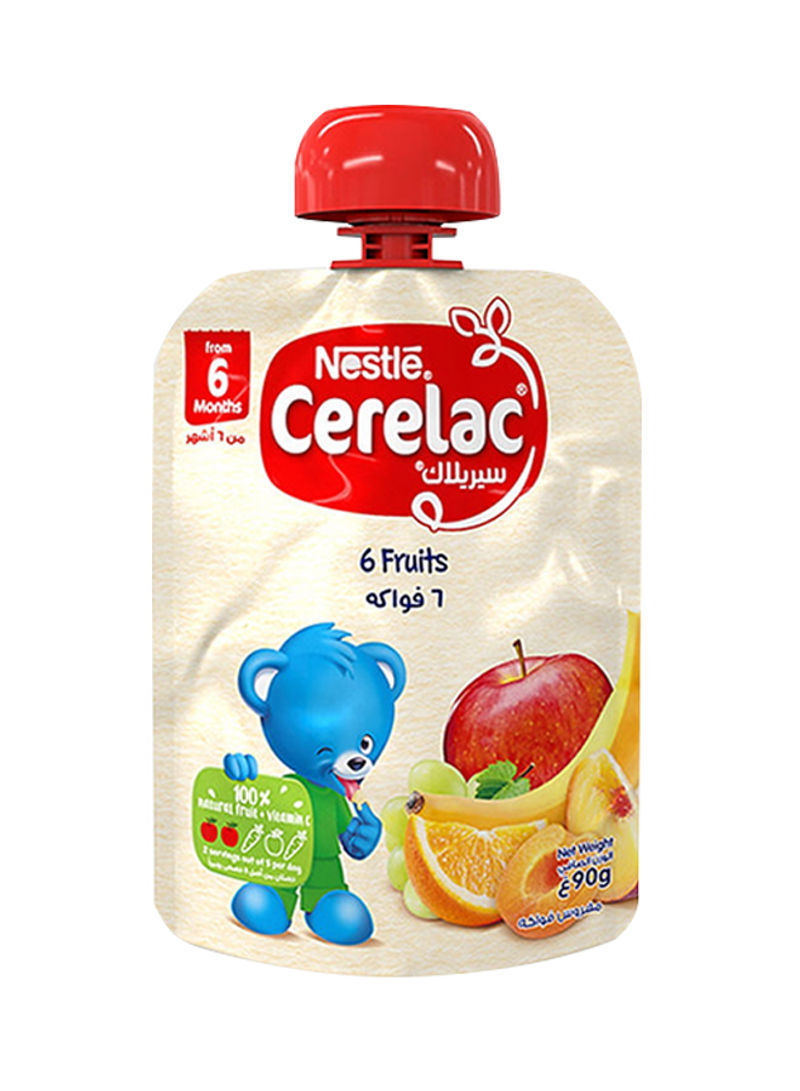 Fruits Puree Pouch 6 Fruits 90g