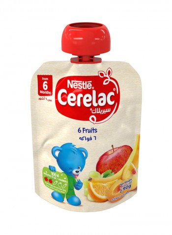Fruits Puree Pouch 6 Fruits 90g