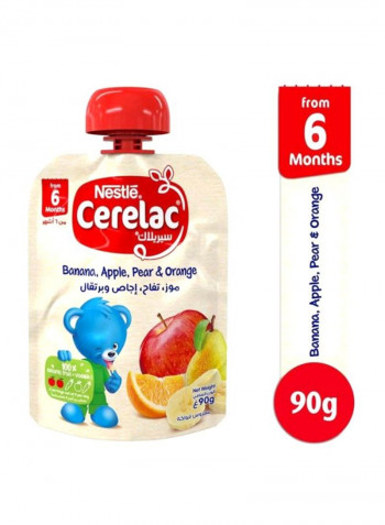 Fruits Puree Pouch Banana Apple Pear Orange Baby Food 90g