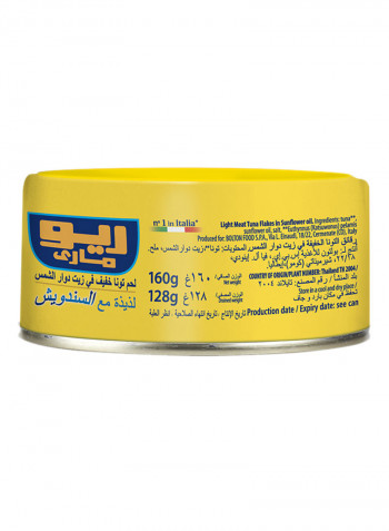 Light Meat Tuna In Sunflower Oil Delicious With Sandwich 160g