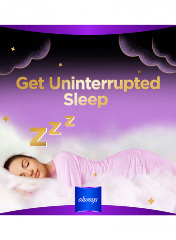Dreamzz Pad Clean And Dry Maxi Thick, Night Long Sanitary Pads With Wings, 7 Count