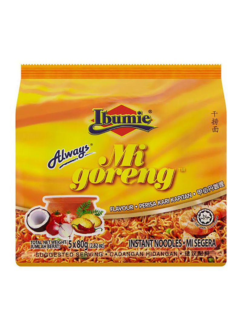 Always Mi Goreng Kari Kapitan Instant Noodles 80g Pack of 5
