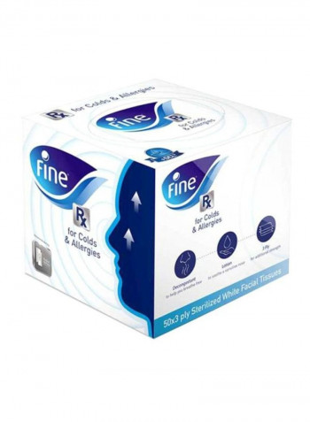 Sterilized Facial Tissues White