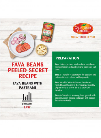 Canned Peeled Fava Beans Secret Recipe 450g