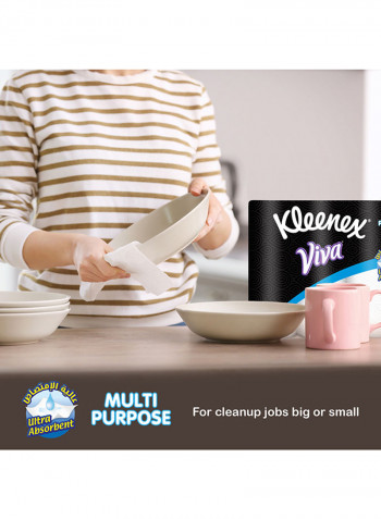 2 Ply Multi Purpose Kitchen Towel Rolls 90 Sheets White