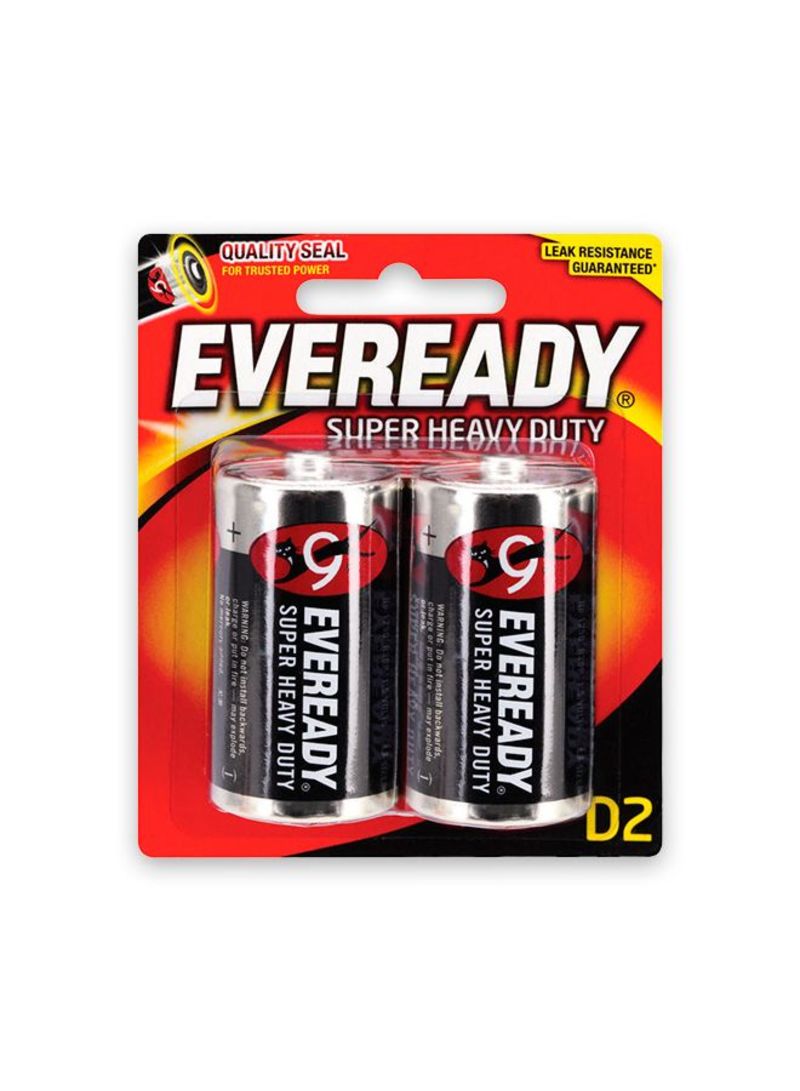 Super Heavy Duty Pack Of 2 Batteries Multicolour