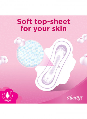 Cotton Soft Ultra Thin, Large Sanitary Pads With Wings, 8 Count Long