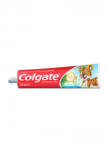 Kids Bubble Fruit Toothpaste Gel White 50ml