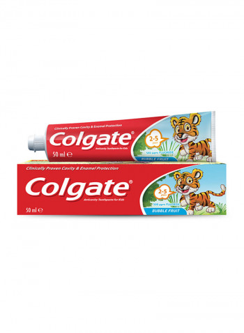 Kids Bubble Fruit Toothpaste Gel White 50ml