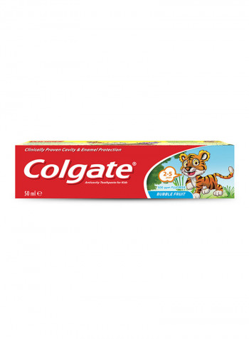 Kids Bubble Fruit Toothpaste Gel White 50ml