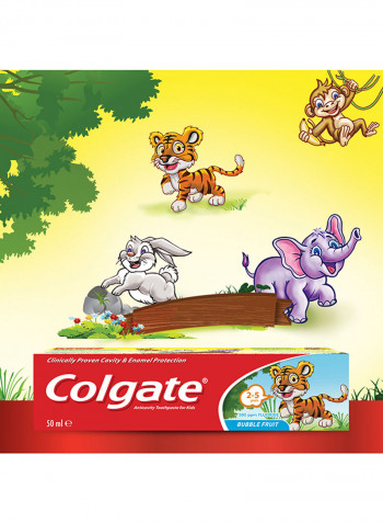 Kids Bubble Fruit Toothpaste Gel White 50ml