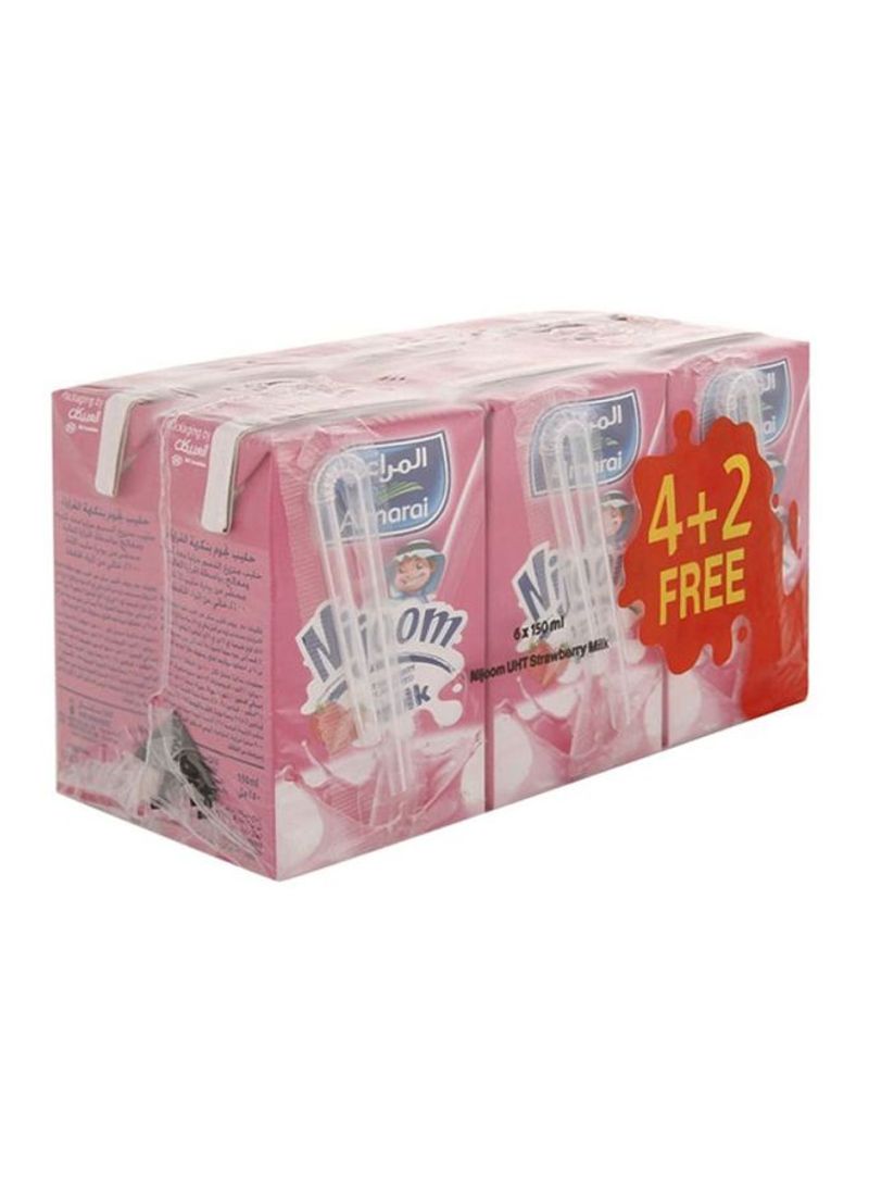 Nijoom Flavored Milk Strawberry 150ml Pack of 6