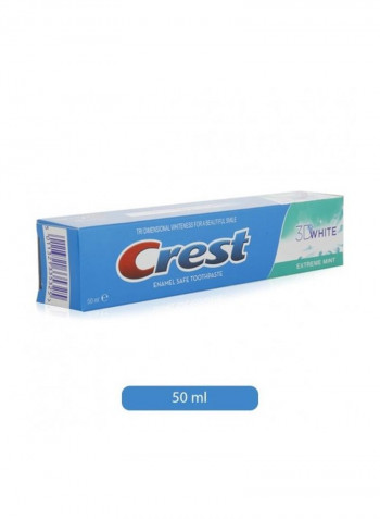 3D White Extreme Mint Toothpaste Blue/White 50ml