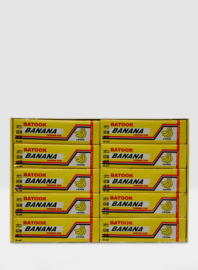 Banana Chewing Gum 5 Sticks Pack of 20