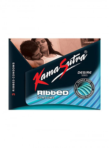 3-Piece Ribbed Condoms