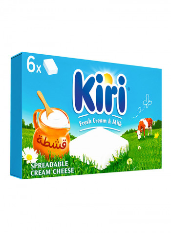 Spreadable Cream Cheese Squares, 6 Portions 108g