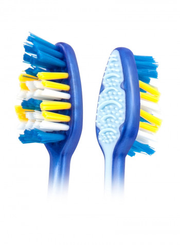Zigzag Flexible + Tongue Cleaner Medium Toothbrush Multicolour