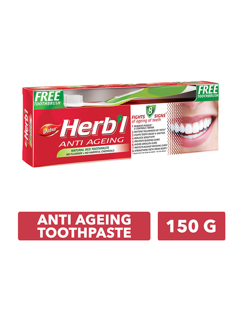 Herbal Antiageing Toothpaste 150G +Toothbrush Free