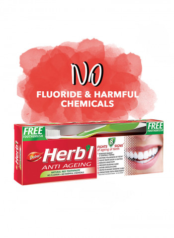 Herbal Antiageing Toothpaste 150G +Toothbrush Free