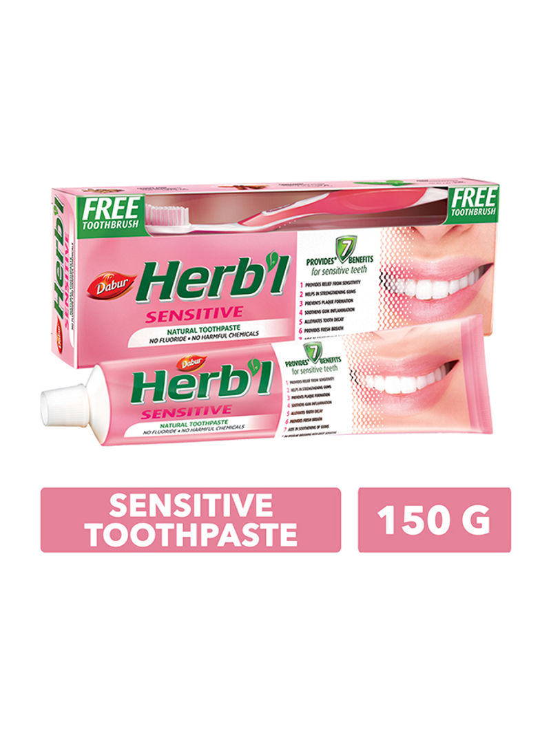 Herbal Sensitive Toothpaste With Free Toothbrush 150g