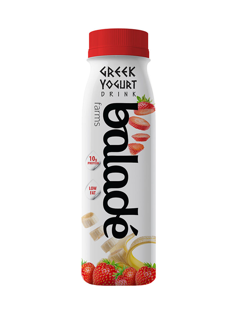 Greek Yogurt Drink Strawberry And Banana 225ml