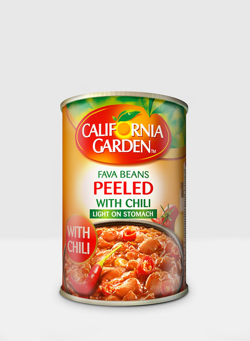 Canned Peeled Fava Beans With Chili 450g