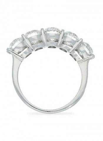 Diamond Studded Ring White Gold