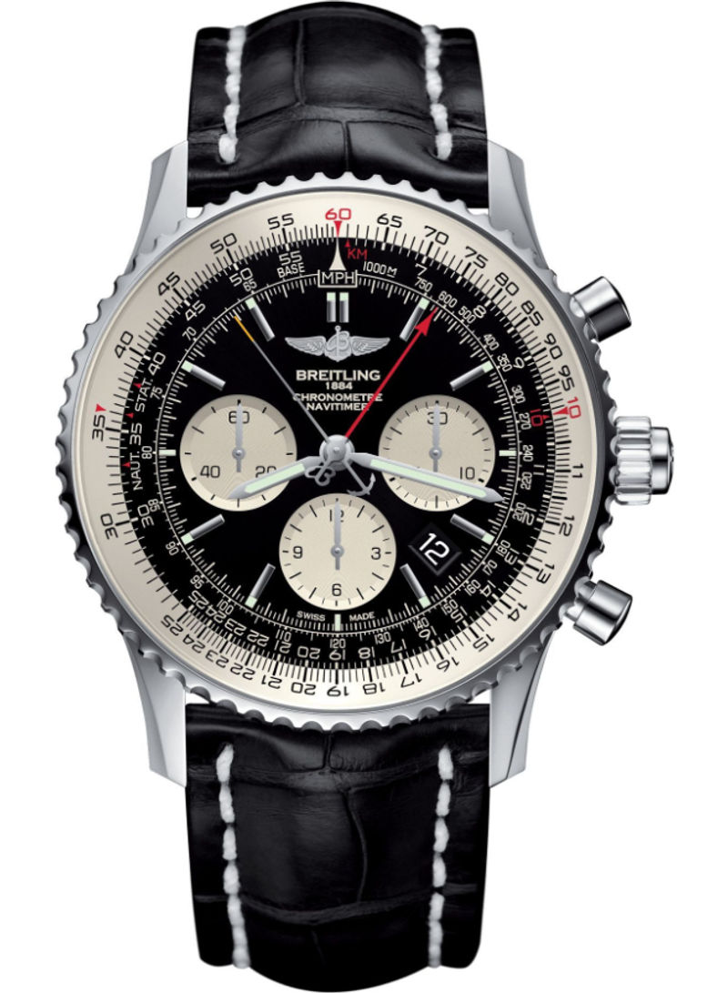 Men's Navitimer Ratrapante Leather Chronograph Watch AB031021/BF77