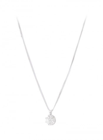 18 Karat White Gold Diamond Studded Necklace
