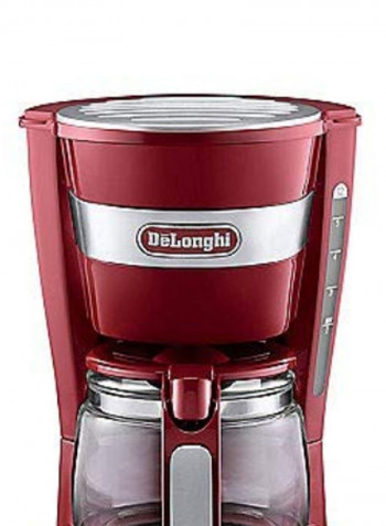 Filter Coffee Machine 1L 1 l ICM14011.R Red/Clear
