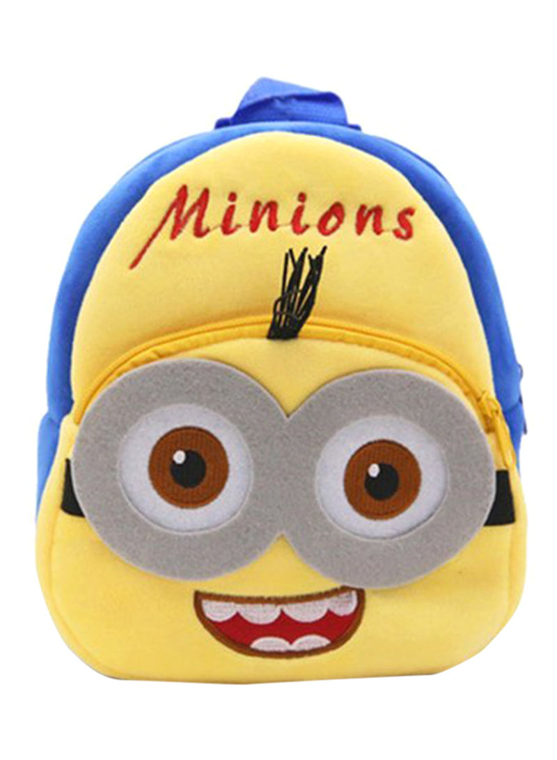 Minion Design Zipper Backpack Yellow