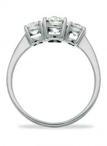 18 Karat White Gold 1.39Ct Diamond Studded Ring