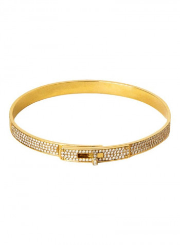 18 Karat  Yellow Gold Diamond Bangle