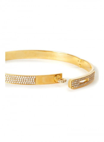 18 Karat  Yellow Gold Diamond Bangle