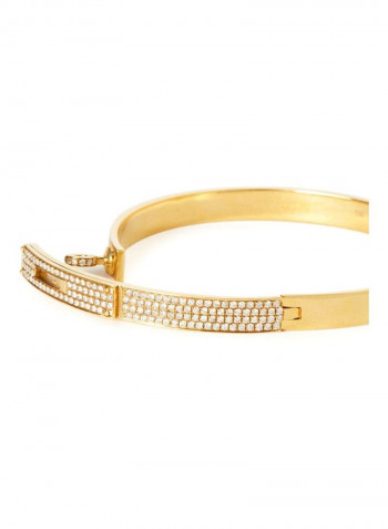 18 Karat  Yellow Gold Diamond Bangle