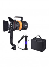 Pulsar5 50W 5600K Mini LED Spotlight Focusable Dimmable Fanless With 4-Leaf Barn Door/Separated Control/Bag