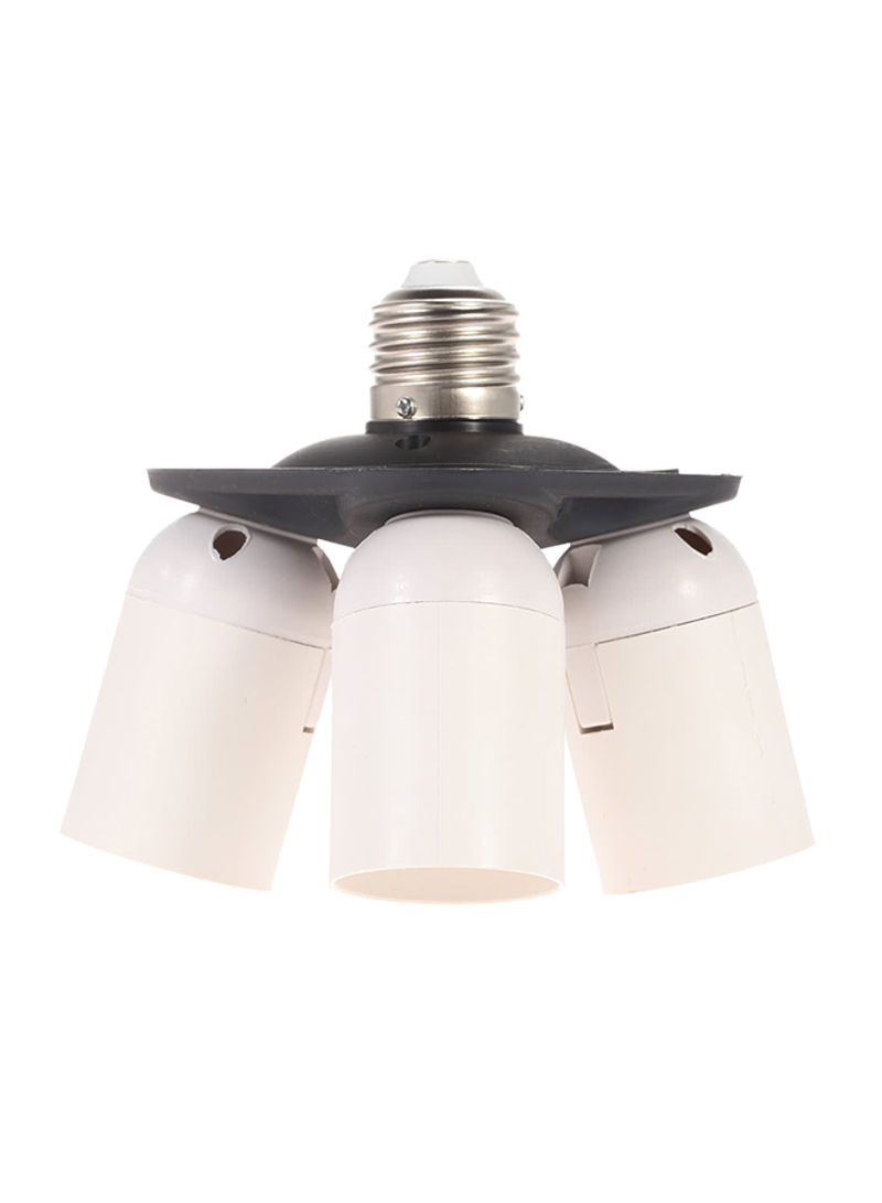 4-In1 E27 LED Bulb Base Socket White/Black
